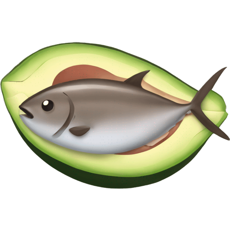 Tuna with avocado emoji