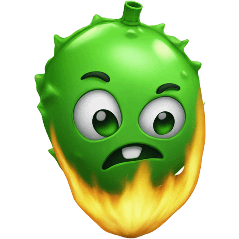 Smelly green bomb emoji