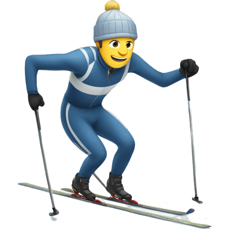 Cross Country skiing Skating man emoji