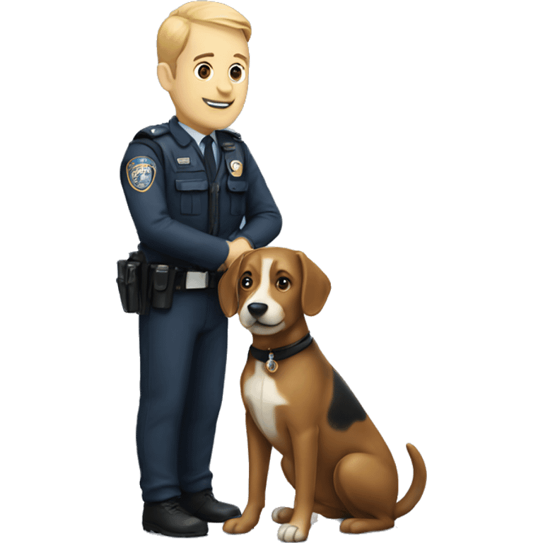 Polis man with dog emoji