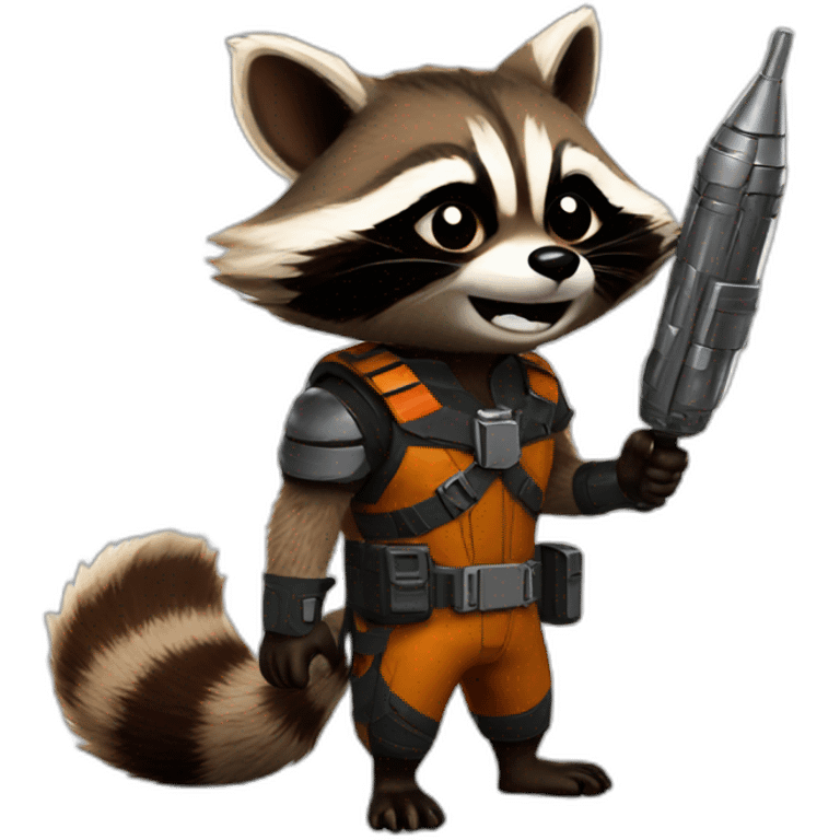 rocket raccoon emoji