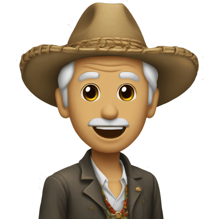 Un duende arriba de un misil emoji