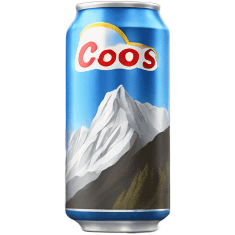 Coors can on a mountain emoji