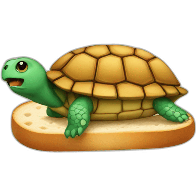 Turtle on bread emoji