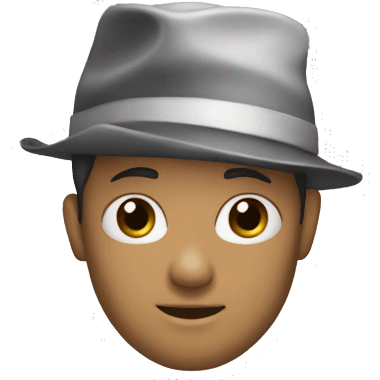 hiu dengan topi emoji