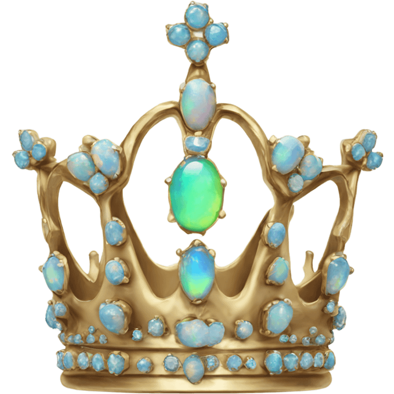 Crown with opal gemstones emoji