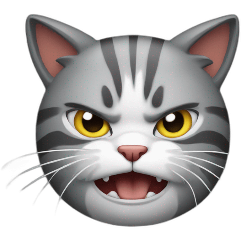 angry cat with claws emoji