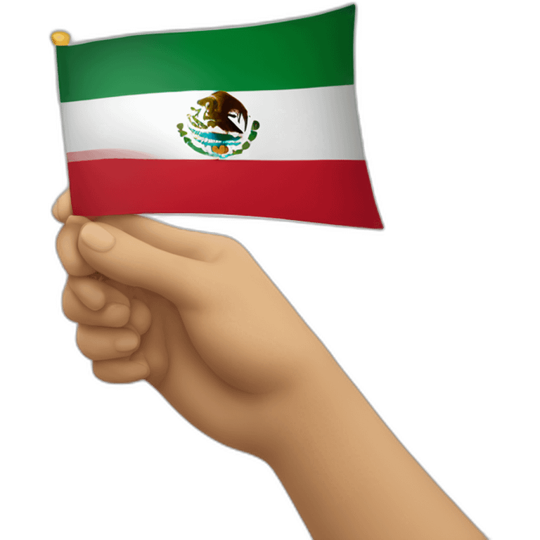 mexican flag in my hand emoji