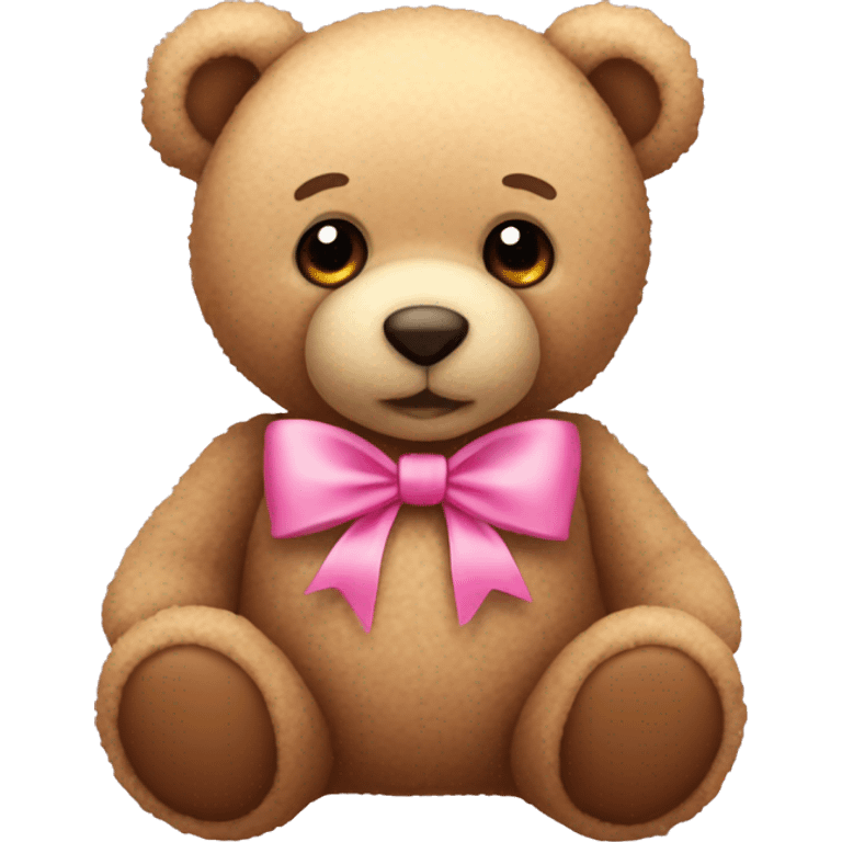 teddy bear with pink bow  emoji