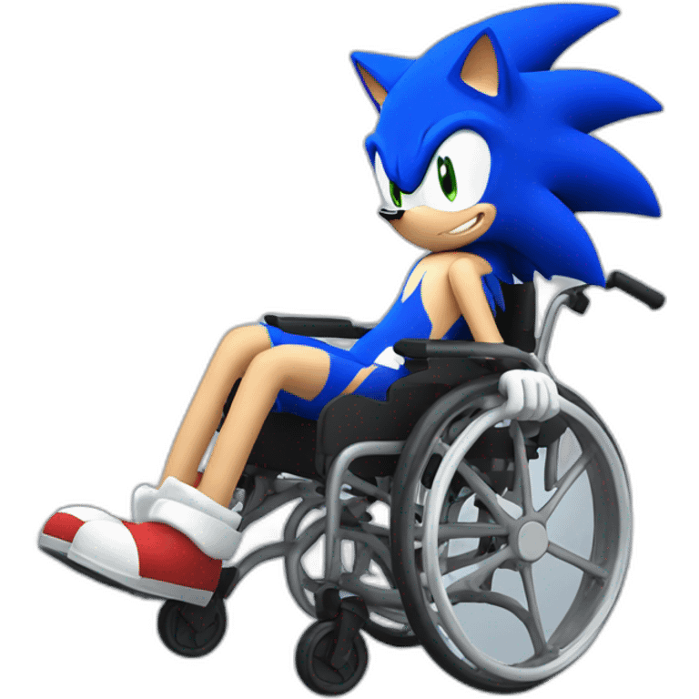 Sonic in a wheelchair emoji