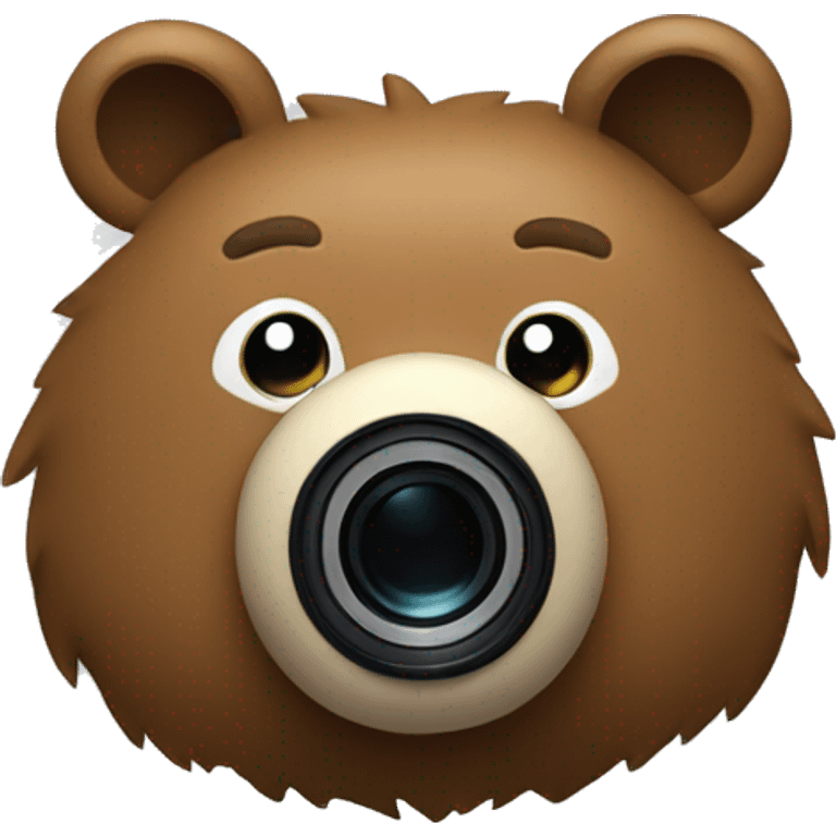 urso com camera emoji