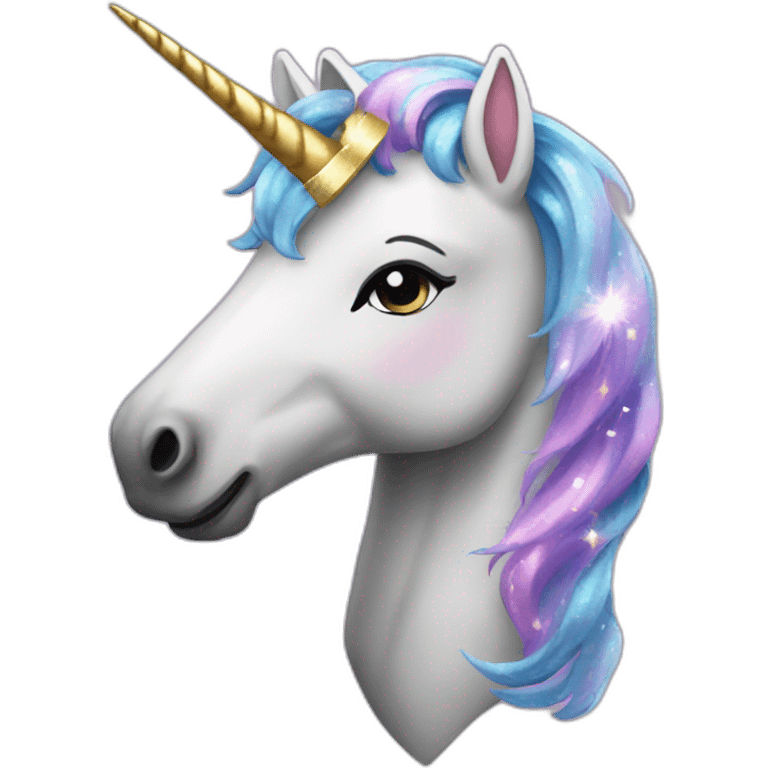 Glittering unicorn emoji