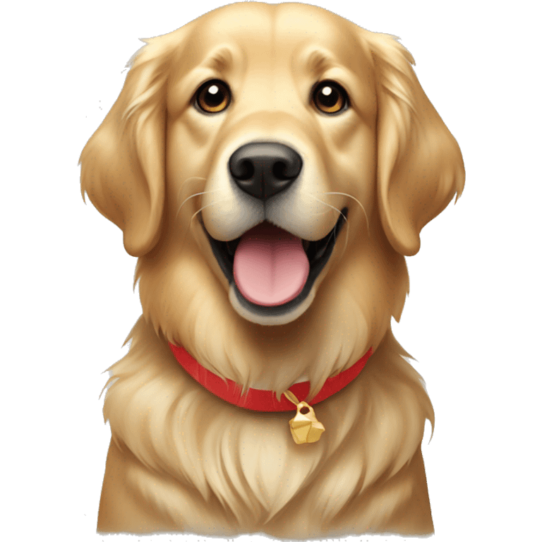 Christmas golden retriever  emoji