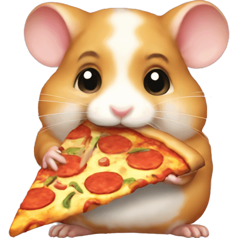 hamster eating pizza emoji