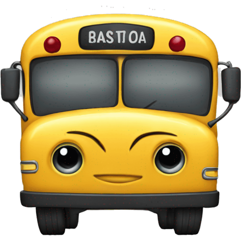 Rosa schoolbus with a bow  emoji