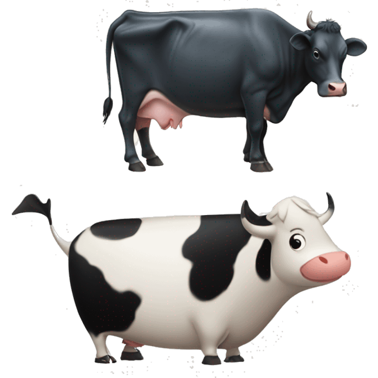 cow and whale emoji