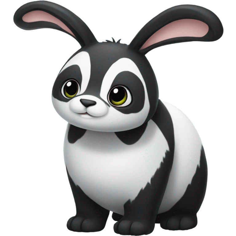 panda mixed with a rabbit emoji