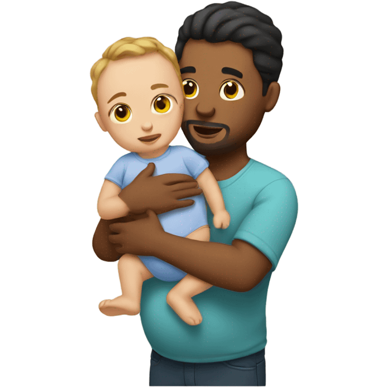 Pregnant man holding baby emoji