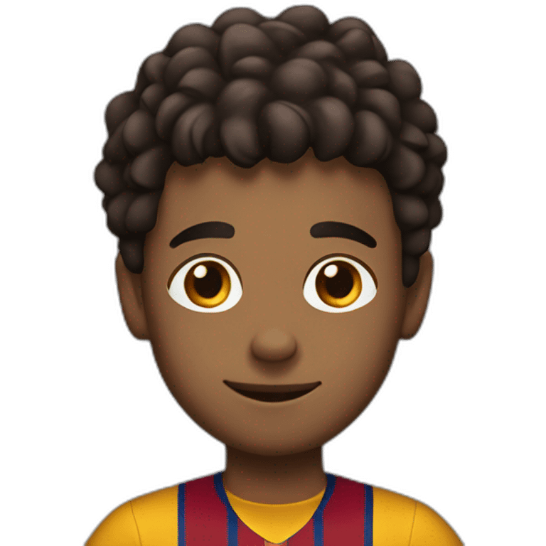 Boy wear a barcelona kit emoji