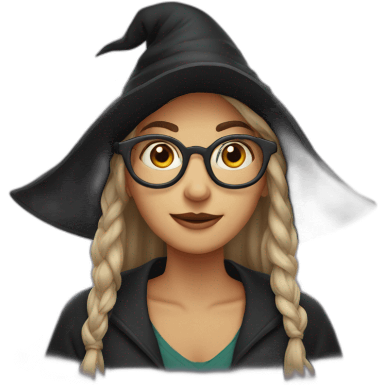 witch with eyeglasses emoji