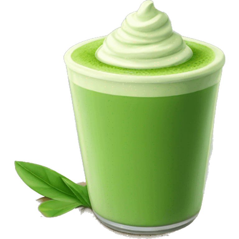 Green matcha latte emoji