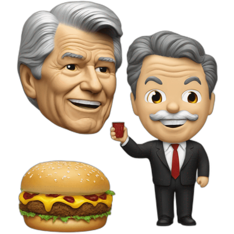 ronald reagan eating karl marx emoji