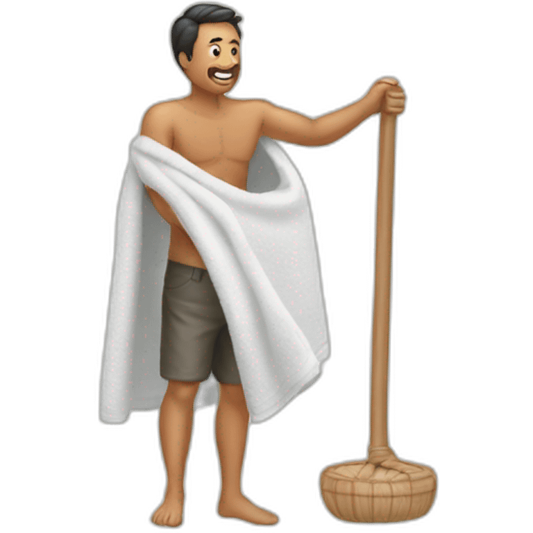 man trowing the towel emoji