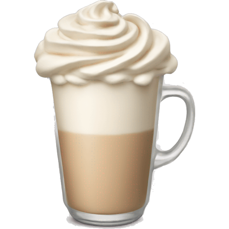 Whipped cream latte emoji