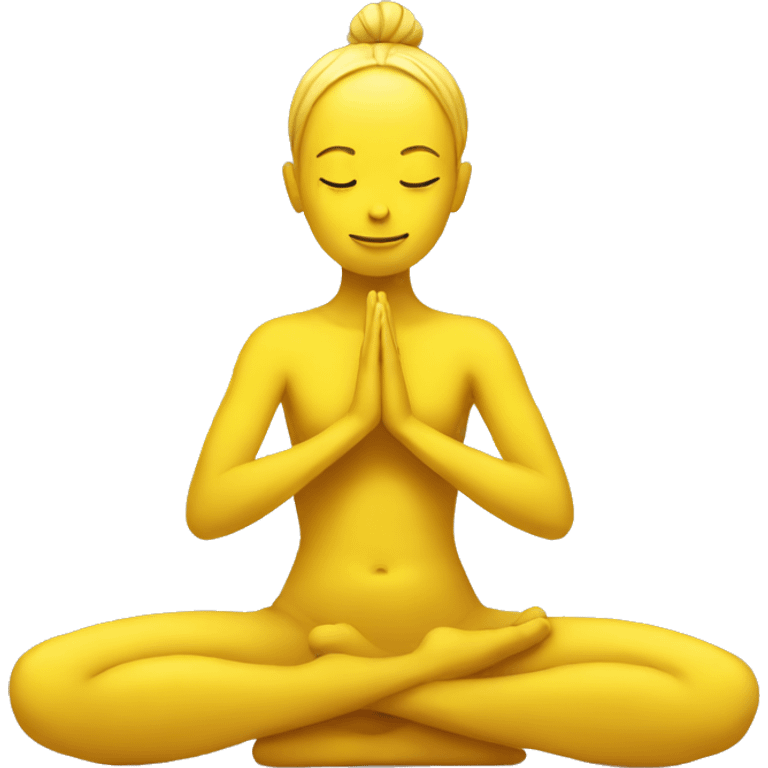 yellow person doing yoga emoji