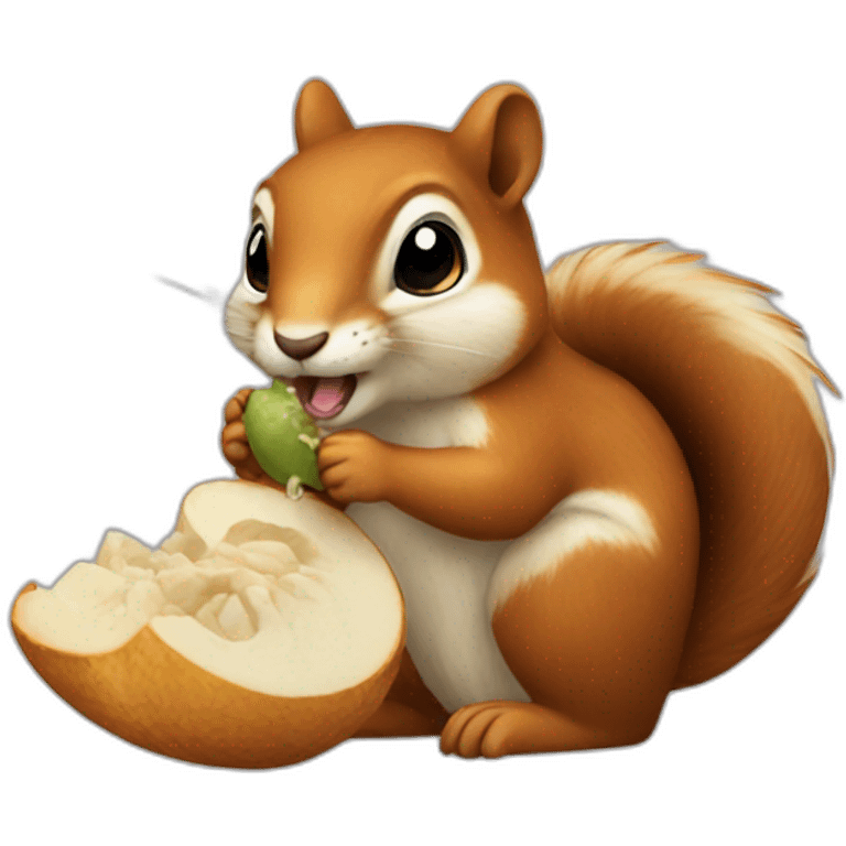 Squireel eating emoji