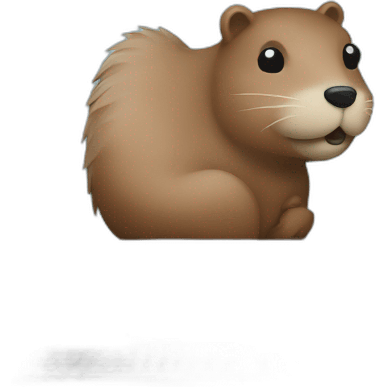 Computer with a beaver on it emoji