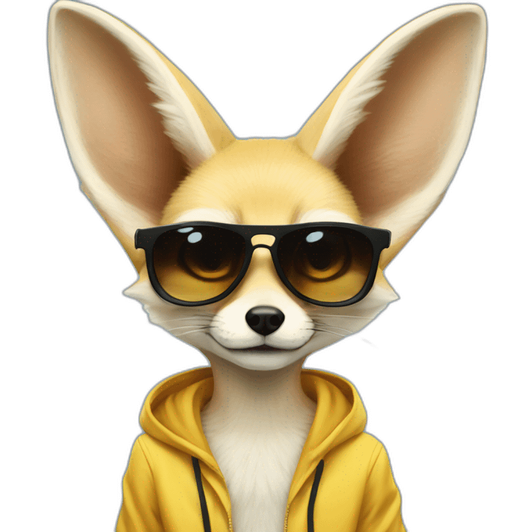 Fennec Fox as a DJ emoji