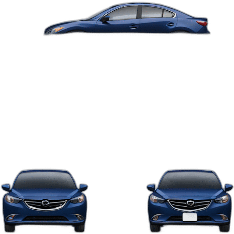 2009 Mazda 6 sedan (dark blue) (diagonal facing) (iOS 17 style) emoji