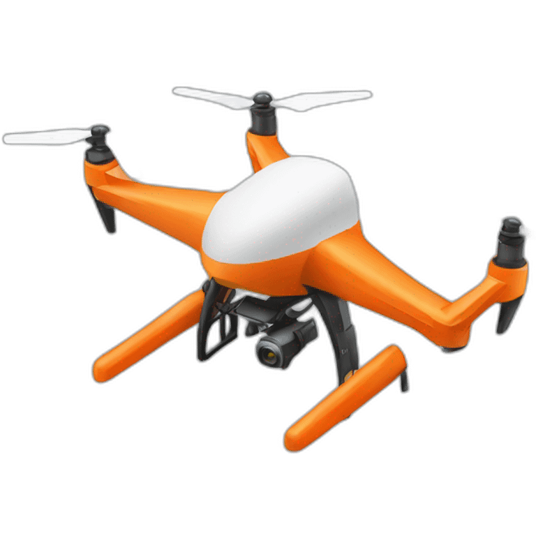 un drone color naranja  emoji