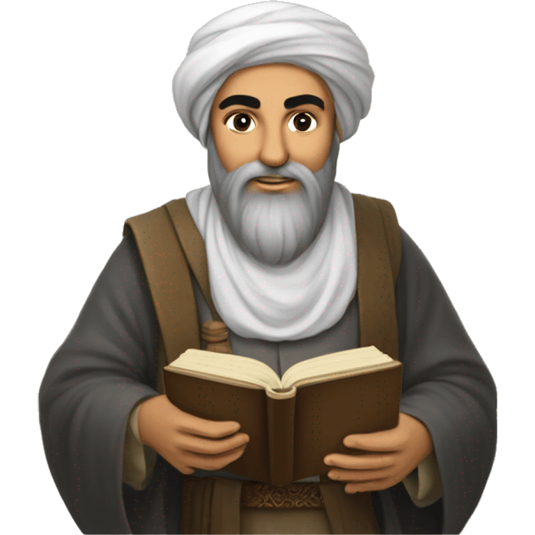 Nizami Ganjavi persian medieval author with a book in hands emoji