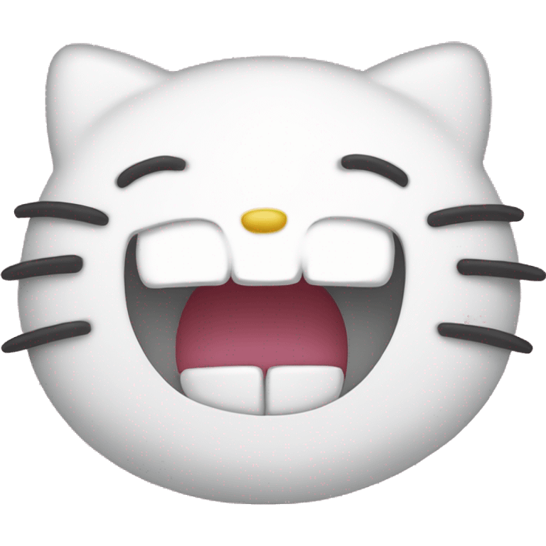 hello kitty laughing  emoji