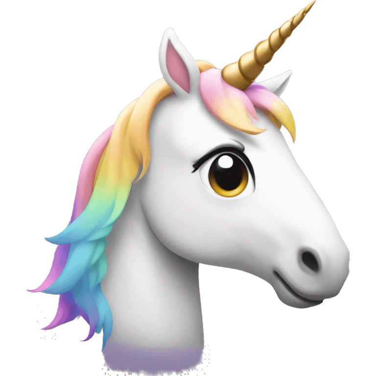 Unicorn giving side eye emoji