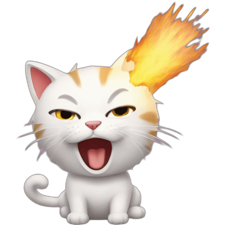 Exploding kitten emoji