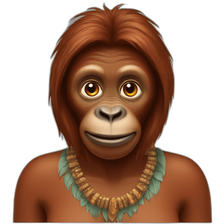 Indian brown Human female orangutan emoji