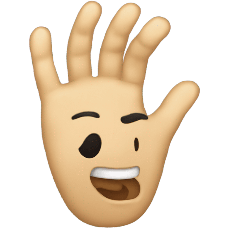 Emoji sanado la lengua con las manos a los lados haciendo una morisqueta de burla emoji