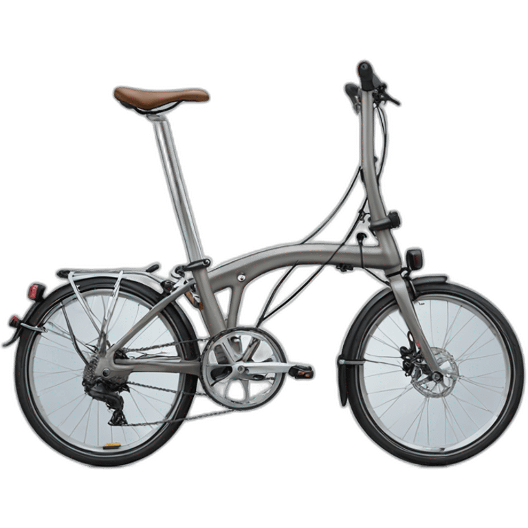 Titanium Brompton folding bike emoji