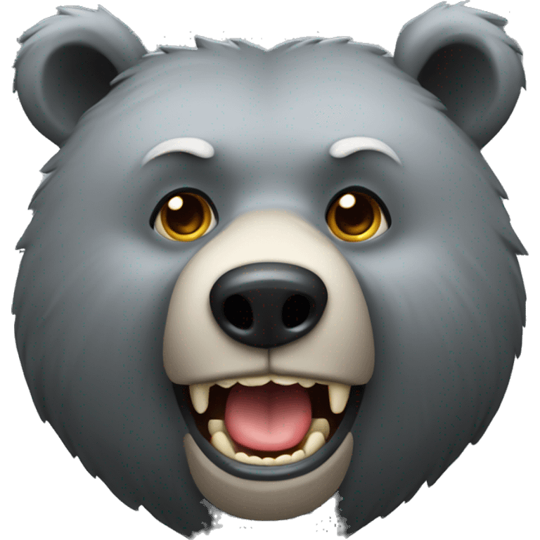 realistic-grey-bear-eating  emoji