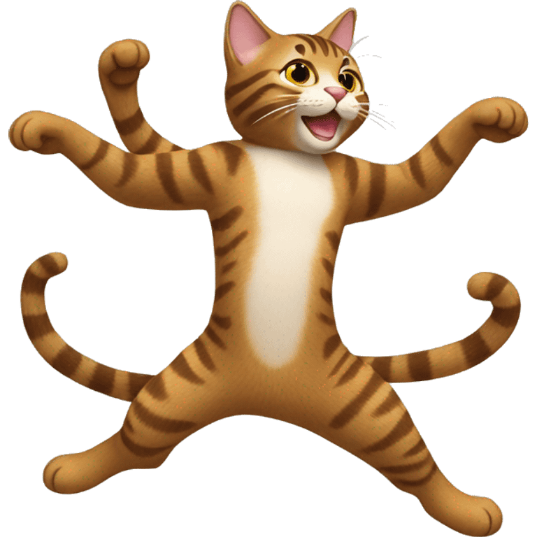 brown tabby cat dancing emoji