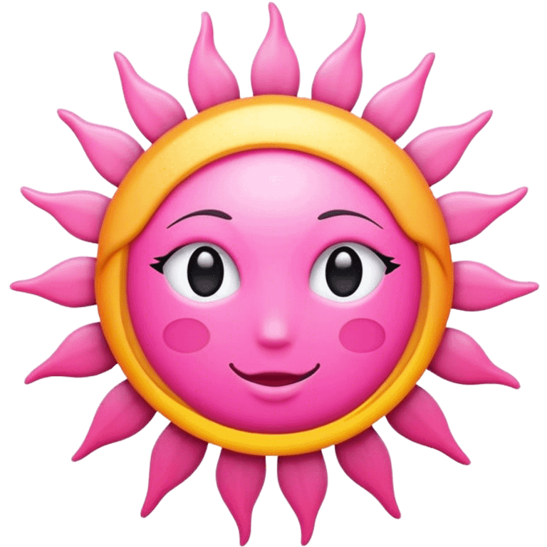 Pink sun  emoji