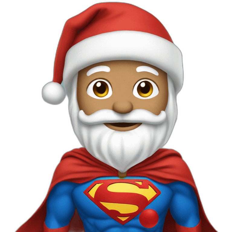 santa in superman costume emoji