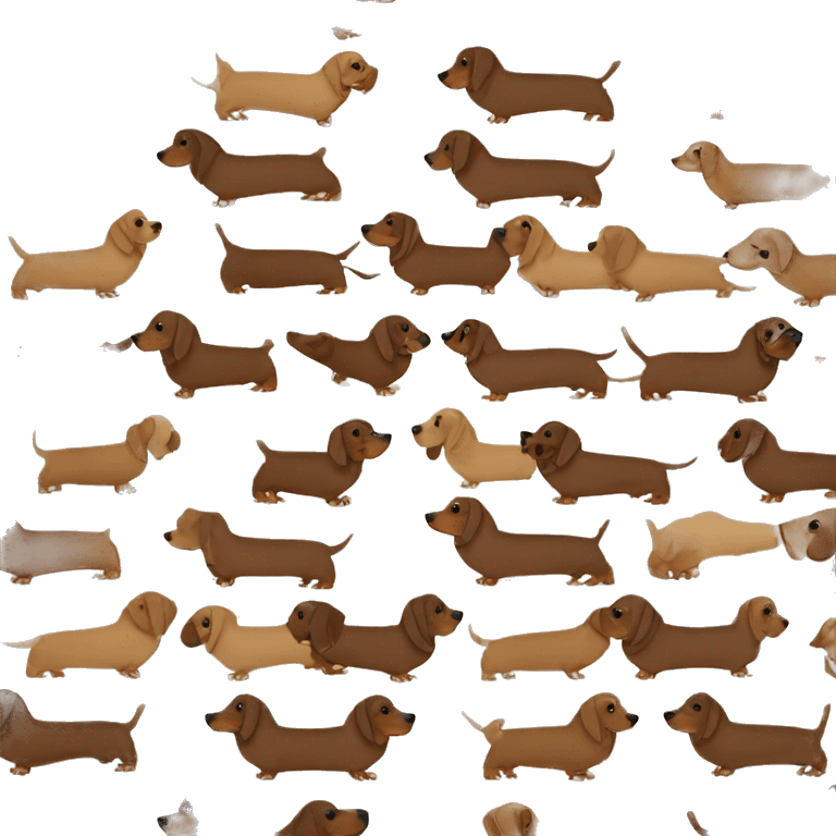 Spotted brown-and-beige dachshund emoji