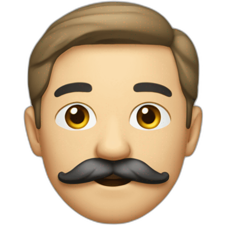 Homme mouchtache carré emoji