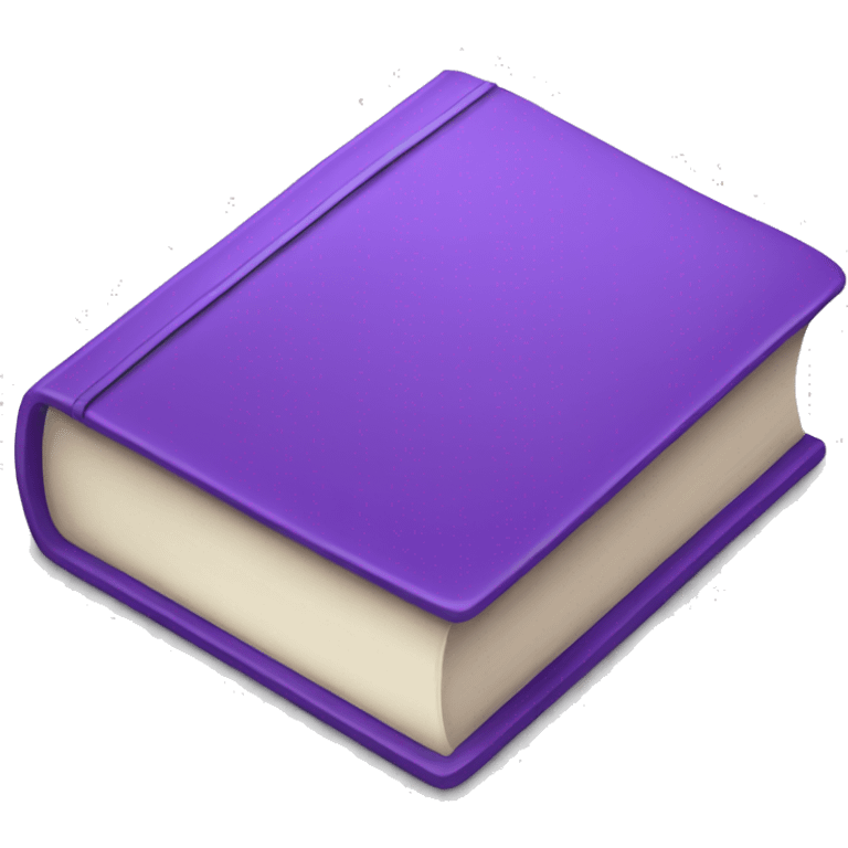 iOs closed book emoji in purple with volume 6 written on the cover emoji