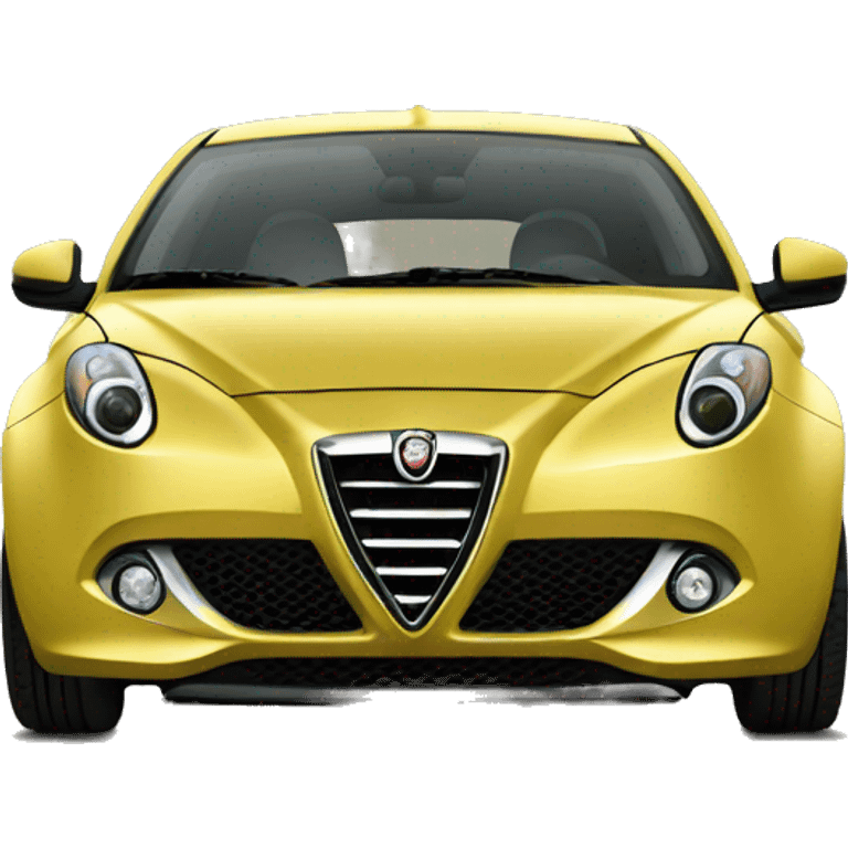 Yellow Alfa Romeo mito front emoji