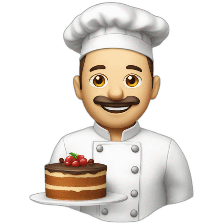 chef Etchebest qui fait un gâteau emoji